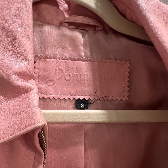 Vintage Pink Leather Jacket - Picture 3 of 3